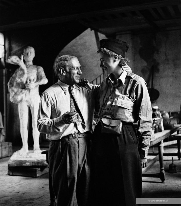 Lee Miller og Picasso, 1944. Foto: Lee Miller Archives